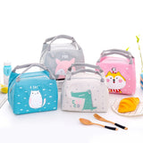 MODYCON Cartoon Cute Lunch Bag For Women Girl Kids Children Thermal Insulated Lunch Box Tote Food Picnic Bag Milk Bottle Pouch