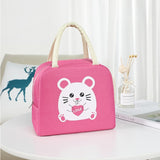 Brivilas ctue cartoon lunch bag for women new pink panda girl hand cooler bags portable thermal school breakfast picnic food box