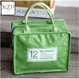 XZP 1 pc Portable PU Lunch Bags Leather Waterproof Food Picnic Lunch Box Bag Insulated Women Cooler Bags Dropshipping