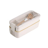 Japanese 3 Layer Lunch Box Food Container Portable Bento Box Eco Friendly Wheat Straw Lunchbox For Kids Food Box With Dinnerware