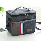 new fashion denim lunch bag thermal food insulated bag kids women or men casual cooler thermo picnic bag thermo lunch box