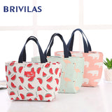 Brivilas lunch bag  for women funny cartoon kids bento cooler bags flamingo thermal breakfast food box portable picnic travel
