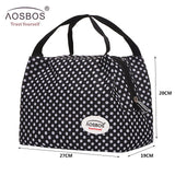 Aosbos Portable Thermal Lunch Bags for Women Kids Men Fashion  Picnic Cooler Lunch Bag Insulated Travel Food Tote Bags Box 2019