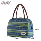Aosbos Portable Thermal Lunch Bags for Women Kids Men Fashion  Picnic Cooler Lunch Bag Insulated Travel Food Tote Bags Box 2019