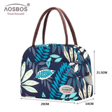 Aosbos Portable Thermal Lunch Bags for Women Kids Men Fashion  Picnic Cooler Lunch Bag Insulated Travel Food Tote Bags Box 2019
