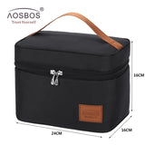 Aosbos Portable Thermal Lunch Bags for Women Kids Men Fashion  Picnic Cooler Lunch Bag Insulated Travel Food Tote Bags Box 2019
