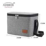 Aosbos Portable Thermal Lunch Bags for Women Kids Men Fashion  Picnic Cooler Lunch Bag Insulated Travel Food Tote Bags Box 2019