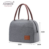 Aosbos Portable Thermal Lunch Bags for Women Kids Men Fashion  Picnic Cooler Lunch Bag Insulated Travel Food Tote Bags Box 2019