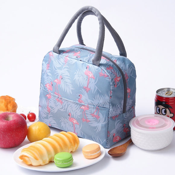 2020 Insulated Lunch Bag Thermal Stripe Tote Bags Cooler Picnic Food Lunch Box Bag For Kids Women Girls Ladies Men Children Pink
