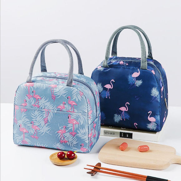 2020 Insulated Lunch Bag Thermal Stripe Tote Bags Cooler Picnic Food Lunch Box Bag For Kids Women Girls Ladies Men Children Pink