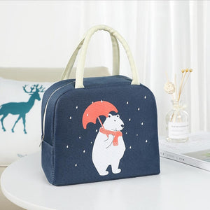 2020 Insulated Lunch Bag Thermal Stripe Tote Bags Cooler Picnic Food Lunch Box Bag For Kids Women Girls Ladies Men Children Pink