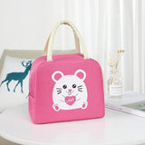 2020 Insulated Lunch Bag Thermal Stripe Tote Bags Cooler Picnic Food Lunch Box Bag For Kids Women Girls Ladies Men Children Pink
