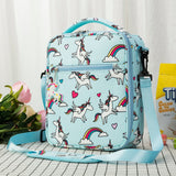 Heopono Branded Food Safe Fashion Kids Thermal Food Cooler Bag Fitness BPA free Children Cartoon Unicorn Lunch Box Bag for Girls