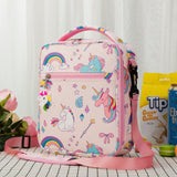 Heopono Branded Food Safe Fashion Kids Thermal Food Cooler Bag Fitness BPA free Children Cartoon Unicorn Lunch Box Bag for Girls