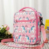 Heopono Branded Food Safe Fashion Kids Thermal Food Cooler Bag Fitness BPA free Children Cartoon Unicorn Lunch Box Bag for Girls