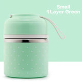 WORTHBUY Cute Japanese Lunch Box For Kids Portable Outdoor Stainless Steel Bento Box Leak-Proof Food Container Kitchen Food Box