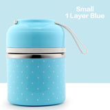 WORTHBUY Cute Japanese Lunch Box For Kids Portable Outdoor Stainless Steel Bento Box Leak-Proof Food Container Kitchen Food Box