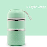 WORTHBUY Cute Japanese Lunch Box For Kids Portable Outdoor Stainless Steel Bento Box Leak-Proof Food Container Kitchen Food Box