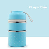 WORTHBUY Cute Japanese Lunch Box For Kids Portable Outdoor Stainless Steel Bento Box Leak-Proof Food Container Kitchen Food Box