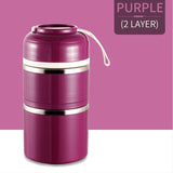 WORTHBUY Cute Japanese Lunch Box For Kids Portable Outdoor Stainless Steel Bento Box Leak-Proof Food Container Kitchen Food Box