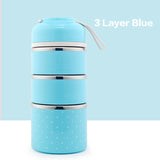 WORTHBUY Cute Japanese Lunch Box For Kids Portable Outdoor Stainless Steel Bento Box Leak-Proof Food Container Kitchen Food Box