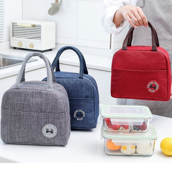 New Portable Lunch Bag New Thermal Insulated Lunch Box Tote Cooler Handbag lunch bags for women Convenient  Box Tote Food Bags